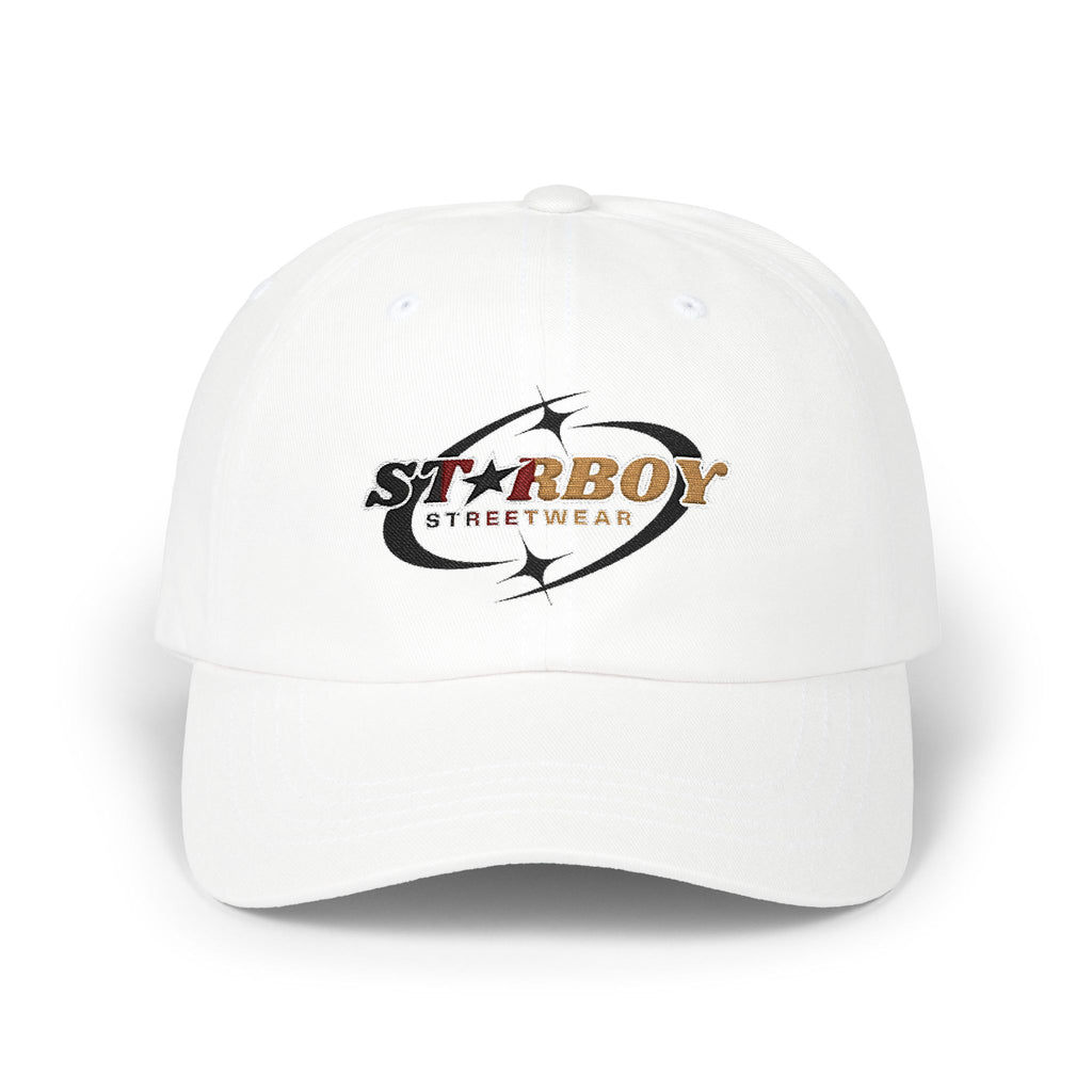 Starboy Streetwear Classic  Cap — White Embroidered Logo Hat